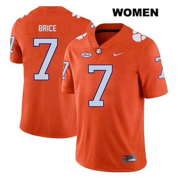 Women's Clemson Tigers #7 Chase Brice Stitched Orange Legend Authentic Nike NCAA College Football Jersey NQH4646EG